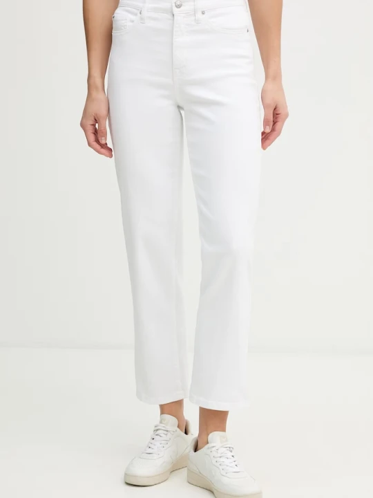 Zdjęcie produktu DKNY jeansy straight damskie biały