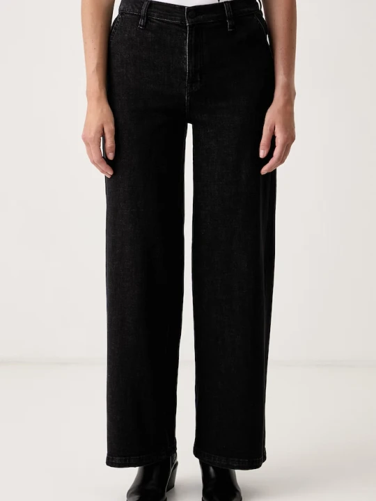 Zdjęcie produktu DKNY jeansy wide leg damskie czarny