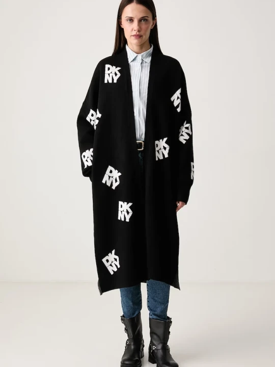 Zdjęcie produktu DKNY kardigan damski z wiskozy czarny