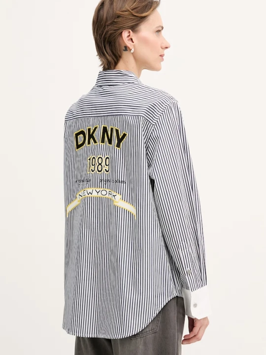 Zdjęcie produktu DKNY koszula damska bawełniana granatowy