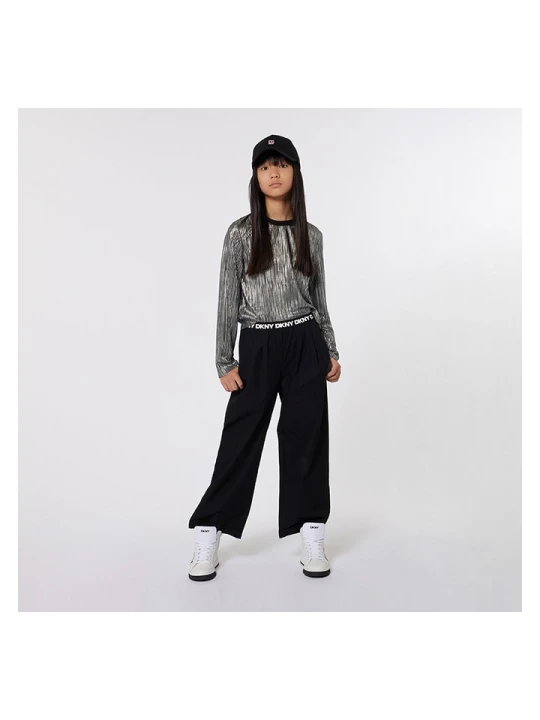 Zdjęcie produktu DKNY Koszulka w kolorze srebrno-czarnym rozmiar: 152