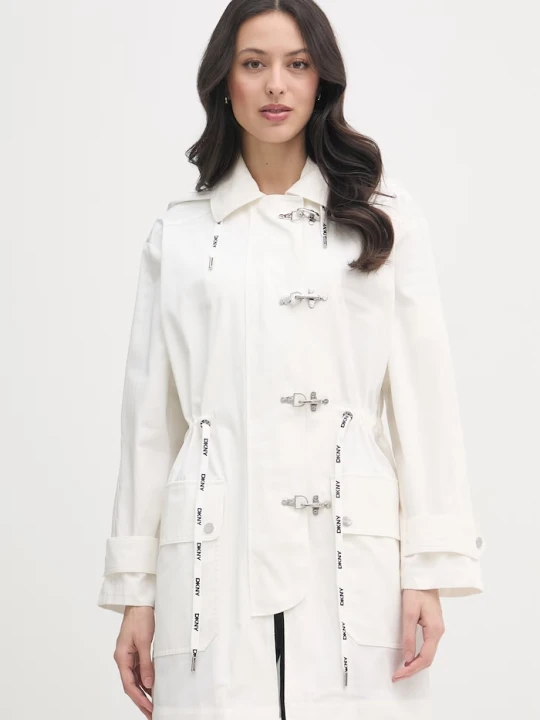 Zdjęcie produktu DKNY kurtka damska bawełniana beżowy