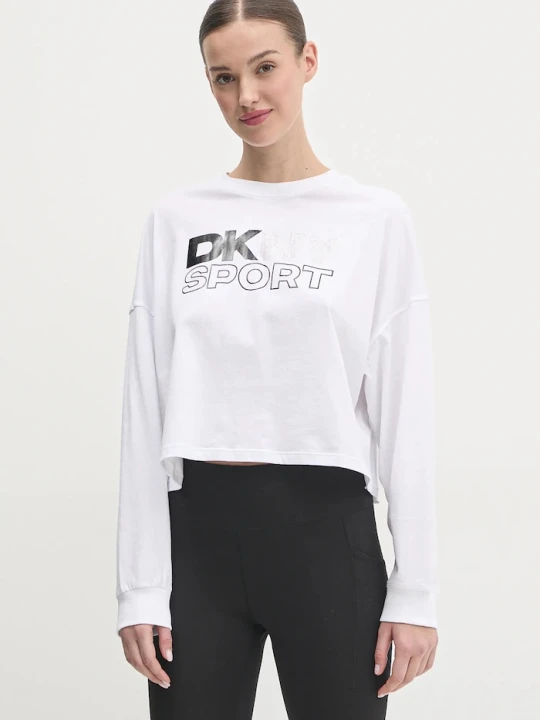 Zdjęcie produktu Dkny longsleeve bawełniany biały