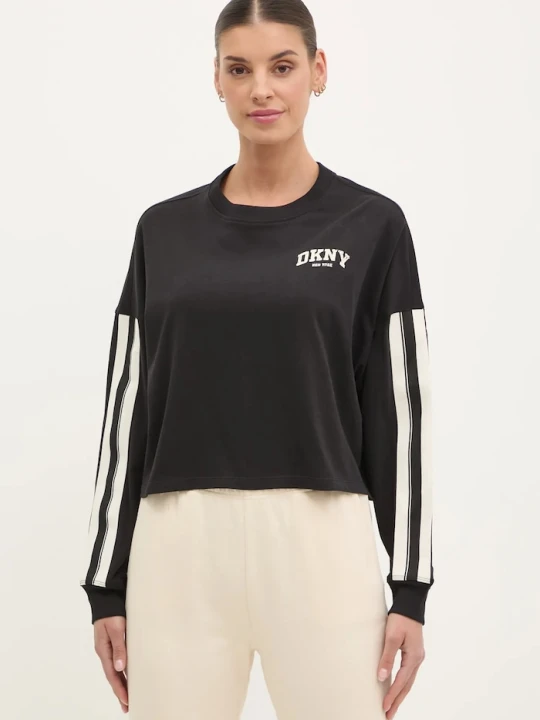 Zdjęcie produktu Dkny longsleeve bawełniany czarny