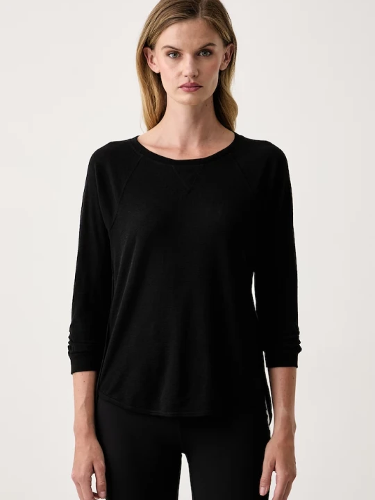 Zdjęcie produktu DKNY longsleeve damski z bawełną czarny