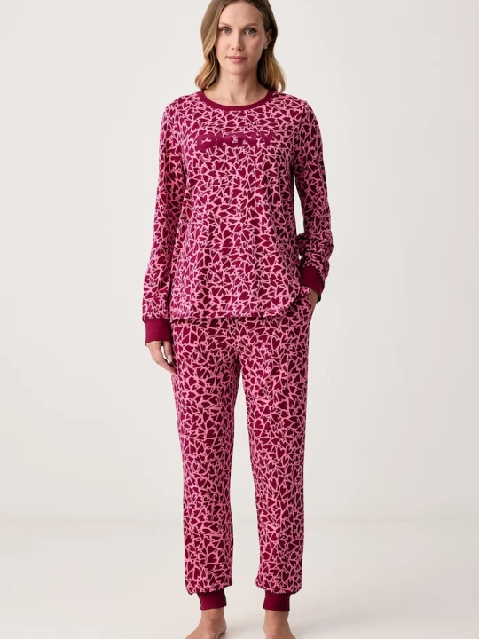 Zdjęcie produktu DKNY piżama dwuczęściowa damska z bawełną różowy