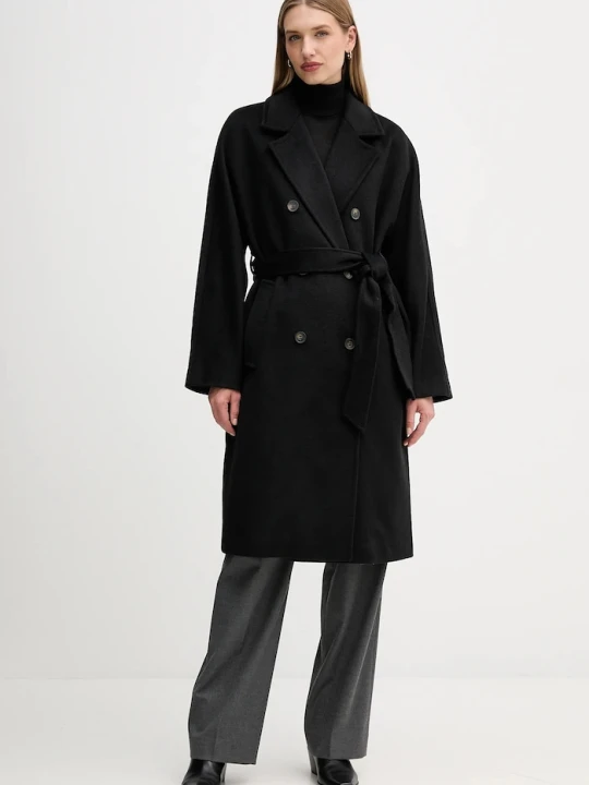 Zdjęcie produktu Dkny płaszcz wełniany czarny
