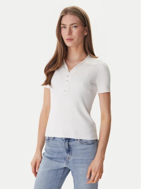 Zdjęcie produktu DKNY Polo DJ6R0236 Écru Regular Fit Kremowy