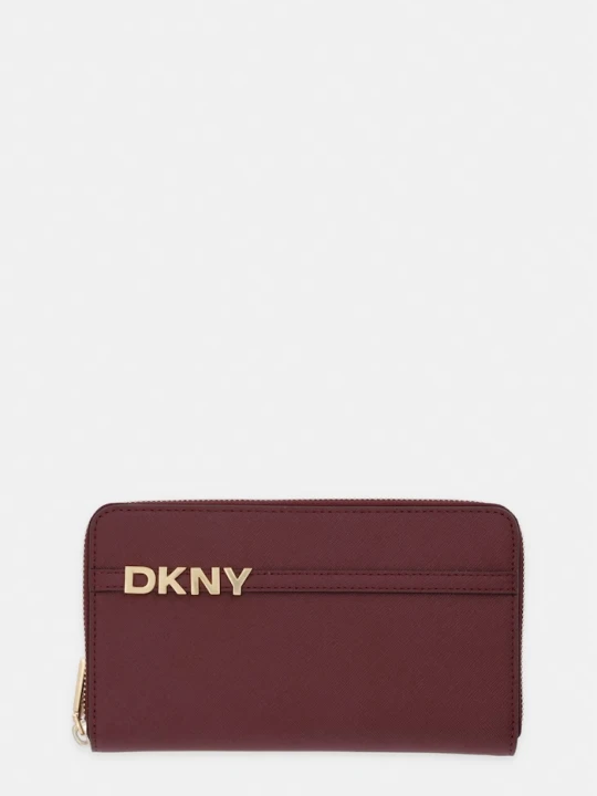 Zdjęcie produktu DKNY portfel damski skórzany bordowy