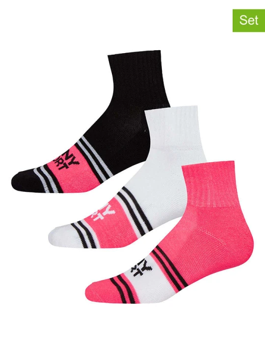 Zdjęcie produktu DKNY Skarpety (3 pary) w kolorze różowo-biało-czarnym rozmiar: 37-40