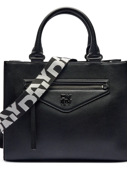 Zdjęcie produktu DKNY Skórzana shopperka czarny