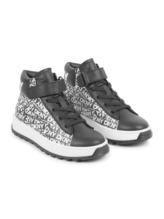 Zdjęcie produktu DKNY Skórzane sneakersy w kolorze czarnym rozmiar: 36