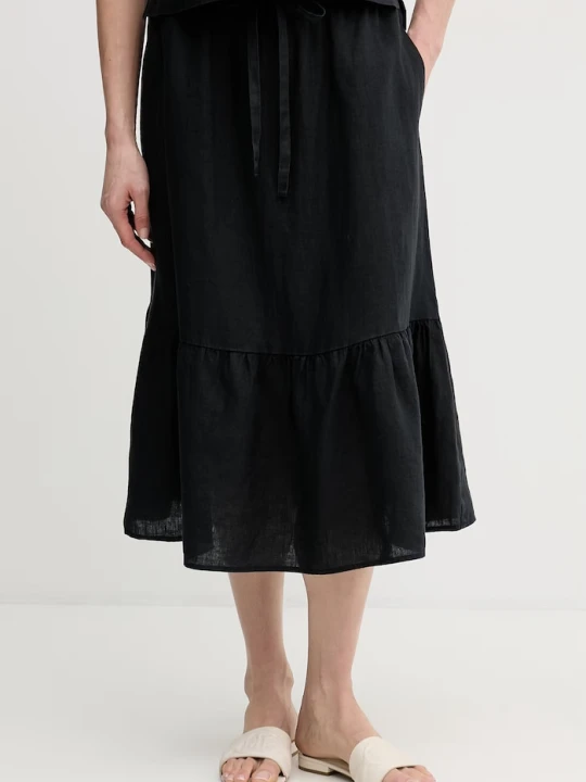 Zdjęcie produktu Dkny spódnica lniana czarny