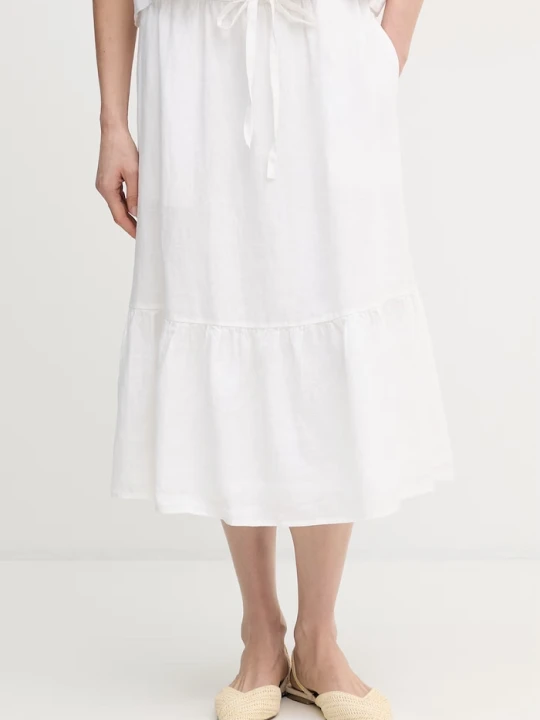 Zdjęcie produktu DKNY spódnica lniana biały