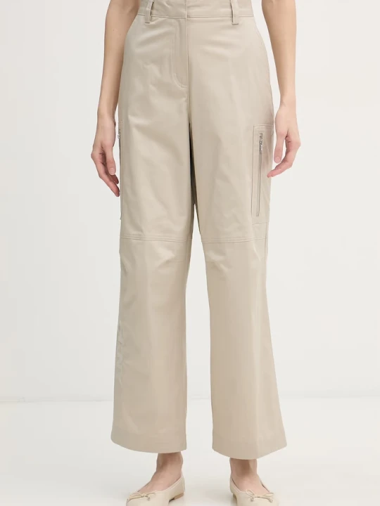 Zdjęcie produktu DKNY spodnie damskie beżowy