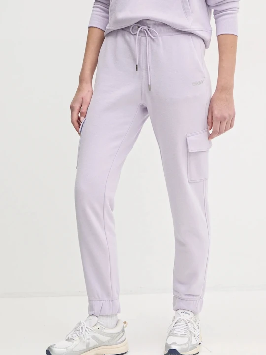 Zdjęcie produktu Dkny spodnie dresowe fioletowy