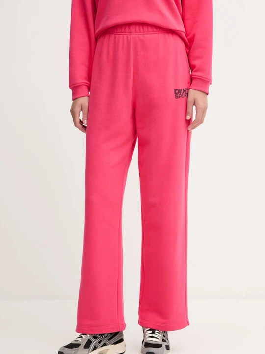 Zdjęcie produktu Dkny spodnie dresowe bawełniane różowy