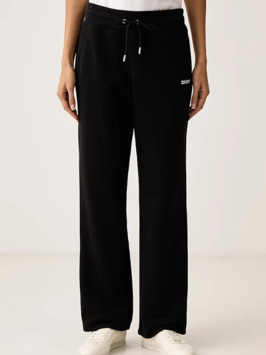 Zdjęcie produktu DKNY spodnie dresowe damskie z bawełną czarny