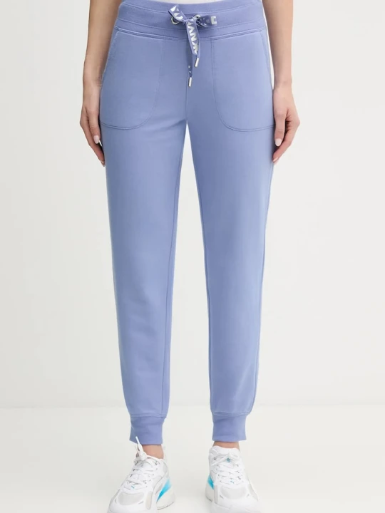 Zdjęcie produktu DKNY spodnie dresowe damskie bawełniane z elastanem niebieski