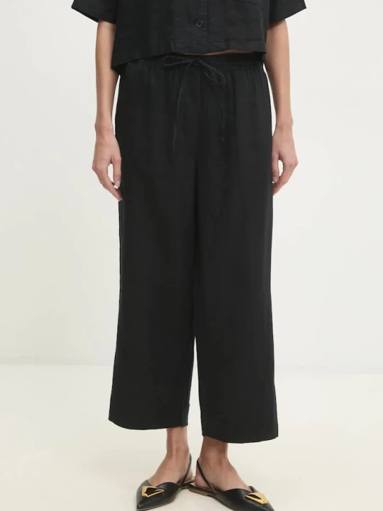 Zdjęcie produktu Dkny spodnie lniane czarny