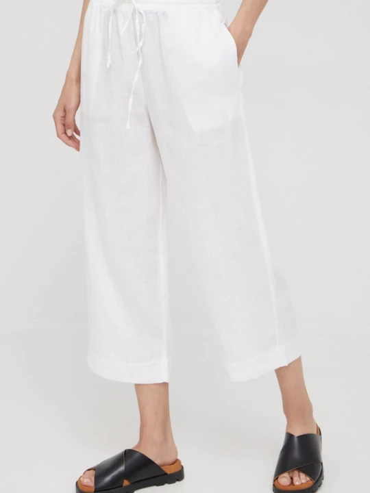 Zdjęcie produktu Dkny spodnie lniane P2RKSEUA biały