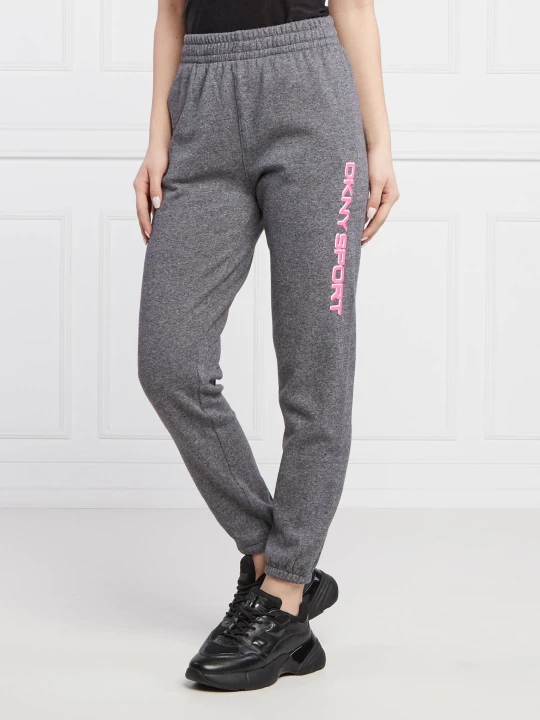 Zdjęcie produktu DKNY Sport Spodnie dresowe LAYERED | Regular Fit grafitowy