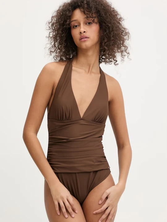 Zdjęcie produktu DKNY strój kąpielowy jednoczęściowy damski brązowy
