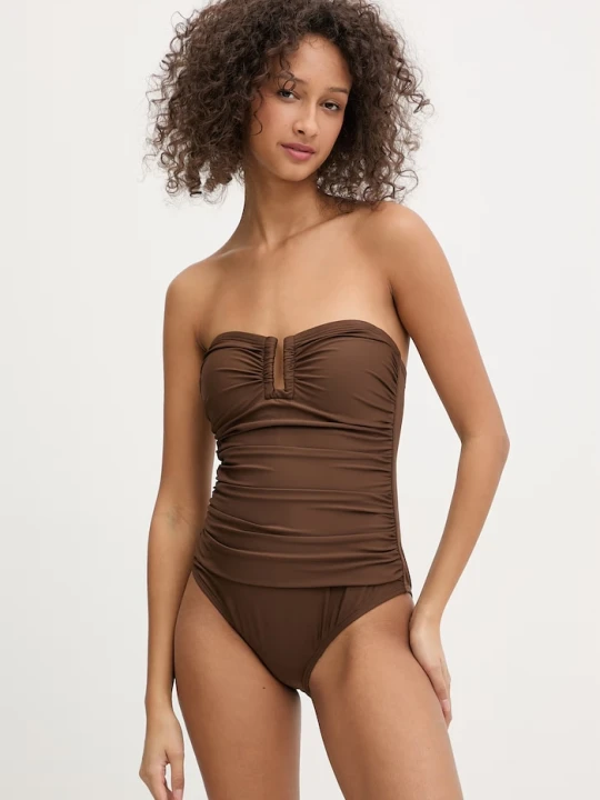 Zdjęcie produktu DKNY strój kąpielowy jednoczęściowy damski brązowy