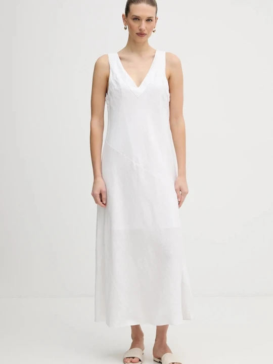 Zdjęcie produktu Dkny sukienka lniana biały