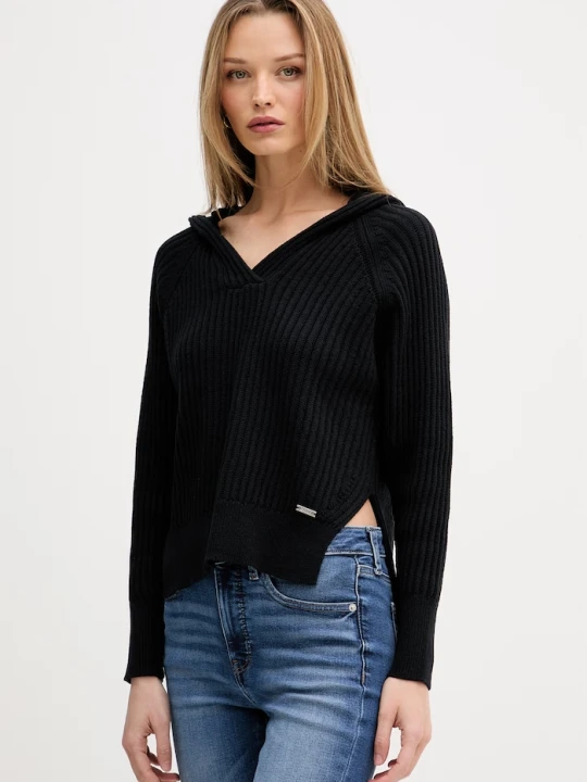 Zdjęcie produktu DKNY sweter damski bawełniany czarny