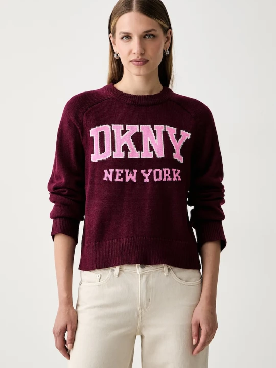 Zdjęcie produktu DKNY sweter damski bordowy