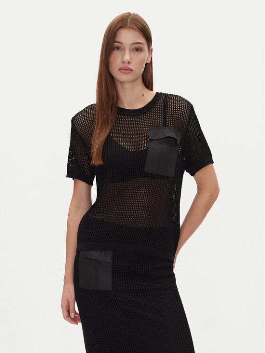 Zdjęcie produktu DKNY Sweter P5BSAV83 1 Czarny Regular Fit