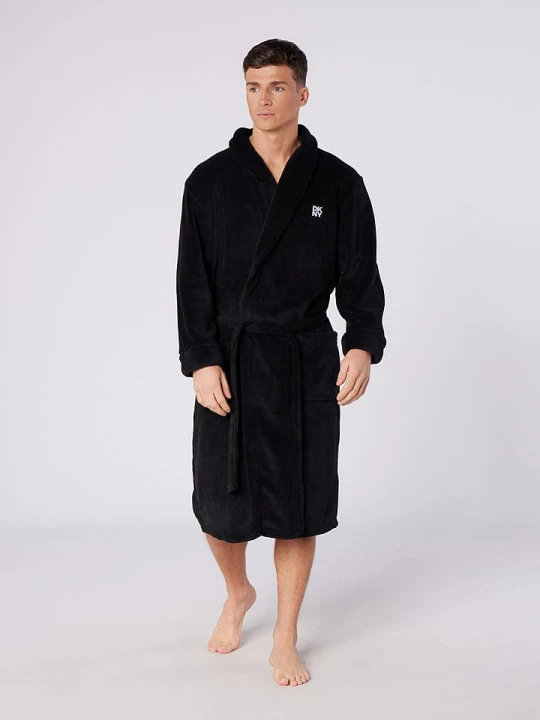 Zdjęcie produktu DKNY Szlafrok w kolorze czarnym rozmiar: L