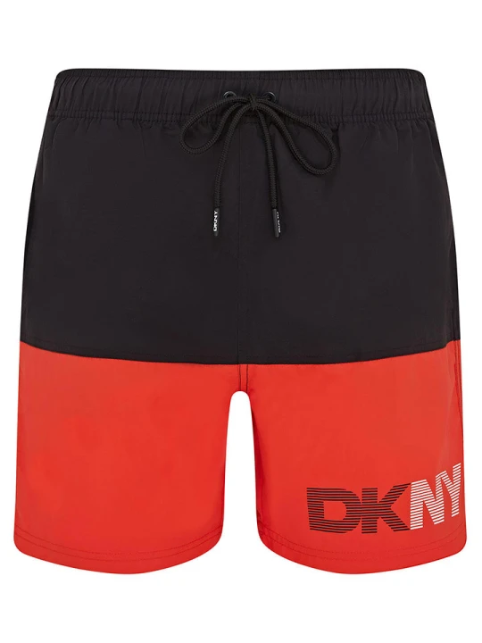Zdjęcie produktu DKNY Szorty kąpielowe w kolorze czarno-czerwonym rozmiar: XL