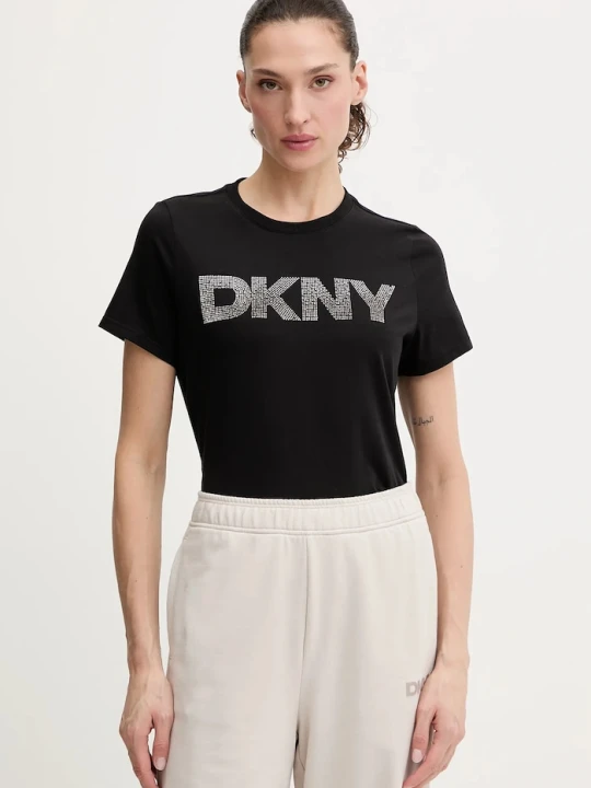 Zdjęcie produktu Dkny t-shirt bawełniany czarny