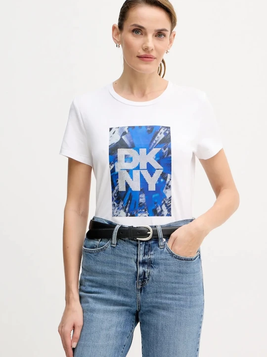 Zdjęcie produktu Dkny t-shirt KNIT TOPS biały