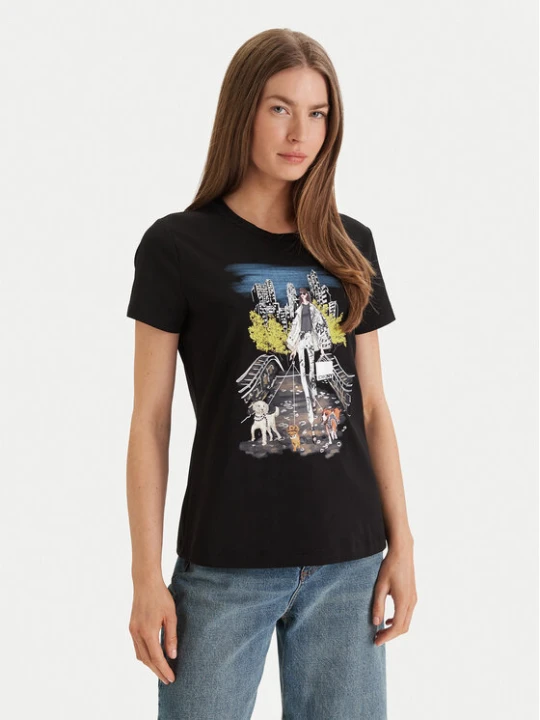 Zdjęcie produktu DKNY T-Shirt P61M0WNA Czarny Regular Fit