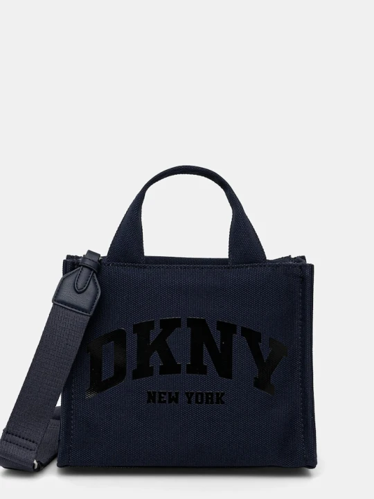Zdjęcie produktu DKNY torebka crossbody damska bawełniana granatowy