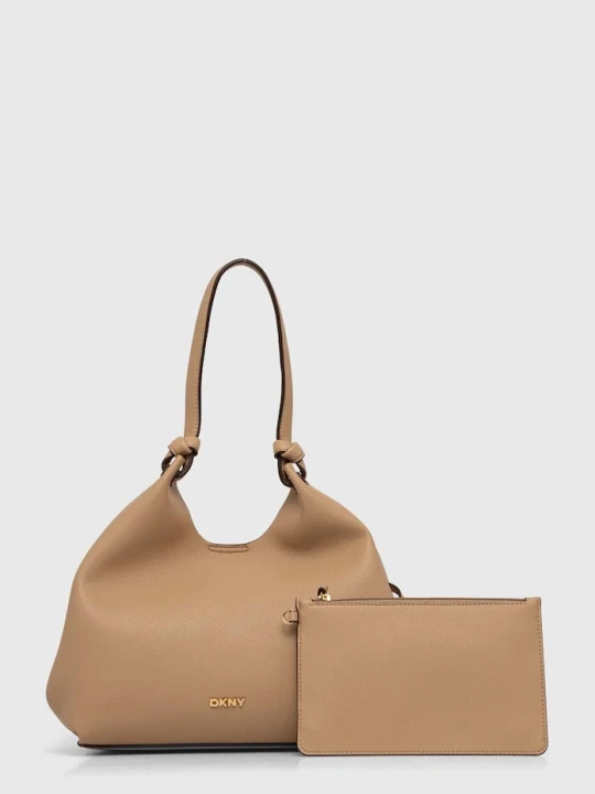 Zdjęcie produktu DKNY torebka shopper damska z imitacji skóry PAULA beżowy