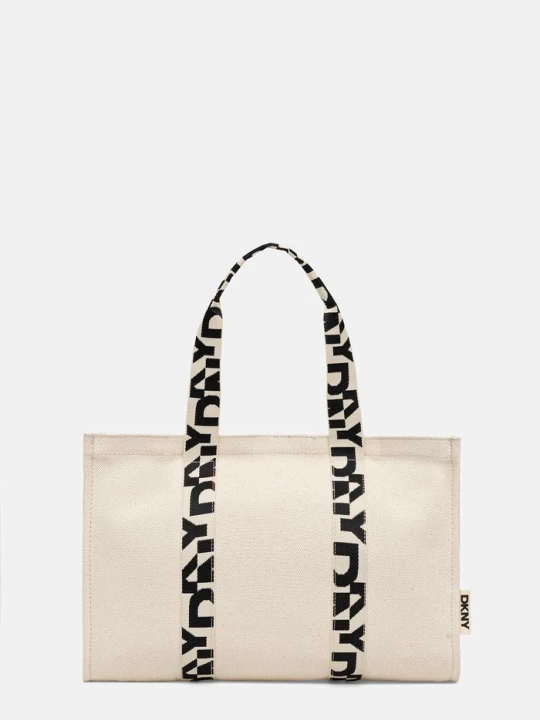 Zdjęcie produktu Dkny torebka bawełniana beżowy