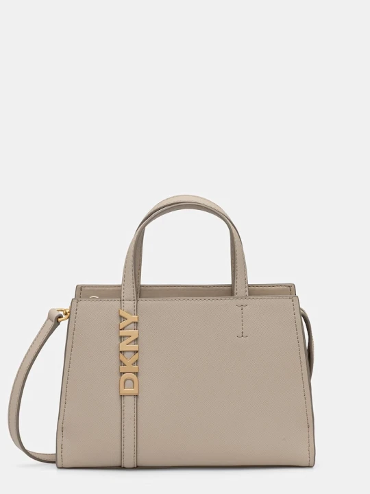 Zdjęcie produktu DKNY torebka crossbody damska skórzana beżowy