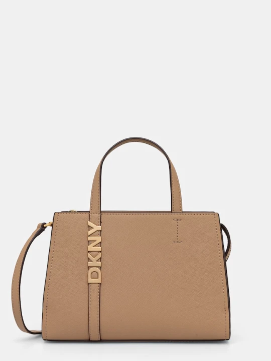 Zdjęcie produktu DKNY torebka crossbody damska skórzana beżowy