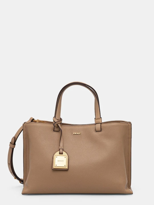 Zdjęcie produktu DKNY torebka crossbody damska skórzana ALYA beżowy