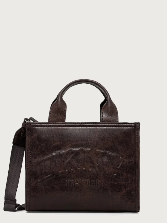 Zdjęcie produktu DKNY torebka crossbody damska z imitacji skóry brązowy