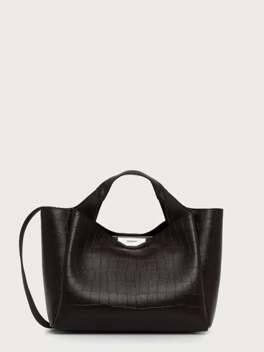 Zdjęcie produktu DKNY torebka damska z imitacji skóry brązowy