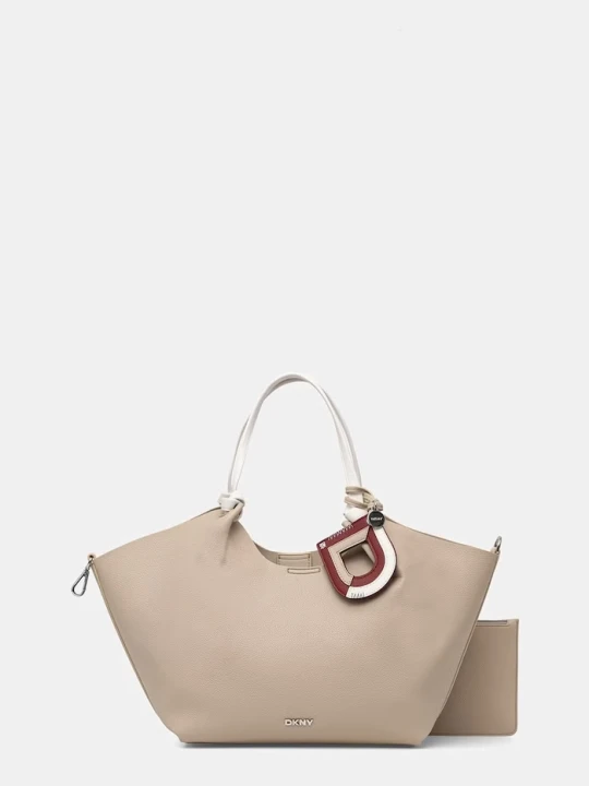 Zdjęcie produktu DKNY torebka damska z imitacji skóry PAULA beżowy