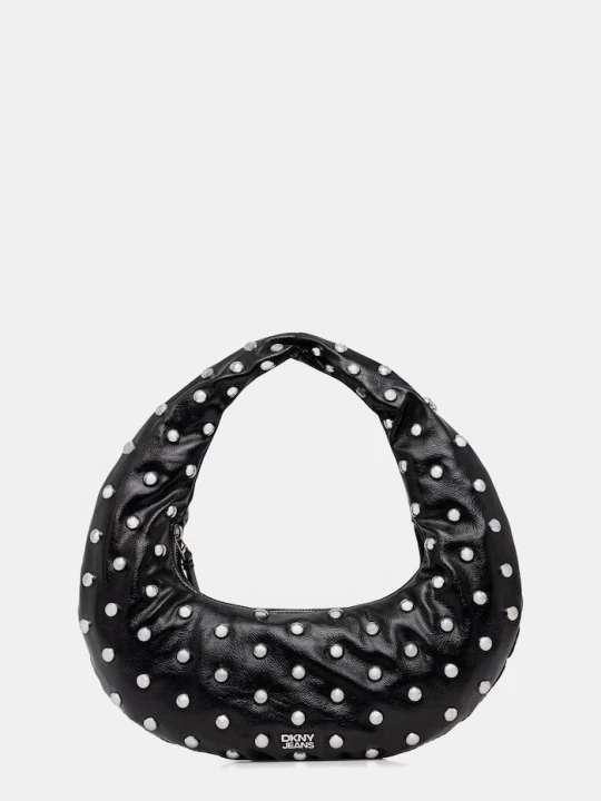 Zdjęcie produktu DKNY torebka hobo damska z imitacji skóry KATYA czarny