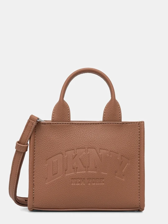 Zdjęcie produktu DKNY torebka damska z imitacji skóry brązowy