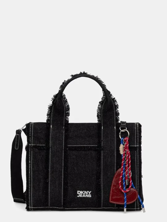 Zdjęcie produktu DKNY torebka shopper damska jeansowa czarny