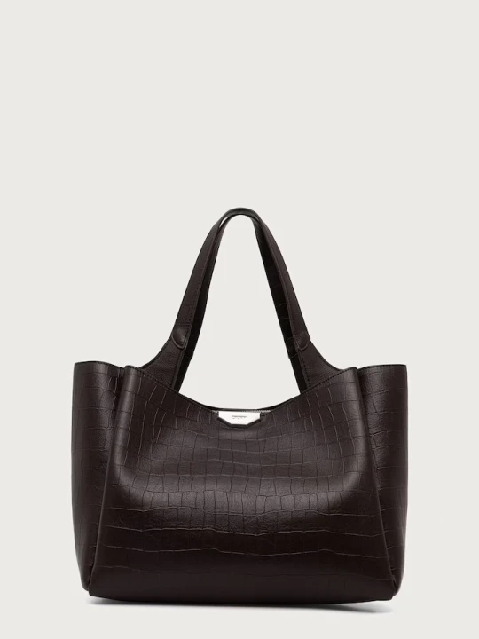 Zdjęcie produktu DKNY torebka shopper damska z imitacji skóry brązowy